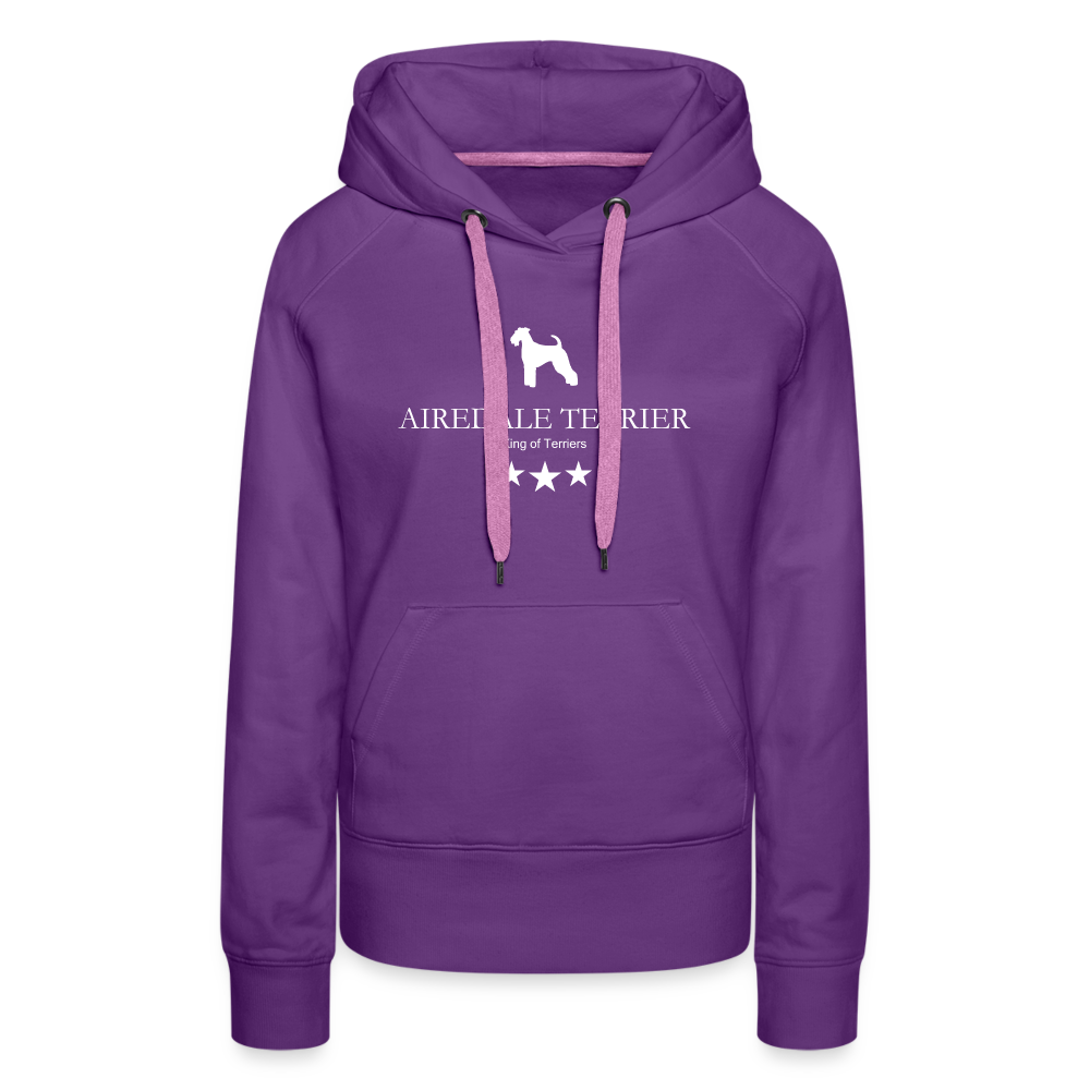 Frauen Premium Hoodie - Airedale Terrier - King of terriers... - Purple