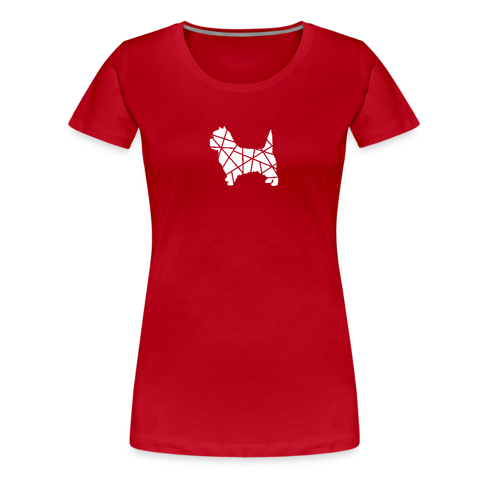 Women’s Premium T-Shirt - Cairn Terrier geometrisch - Rot