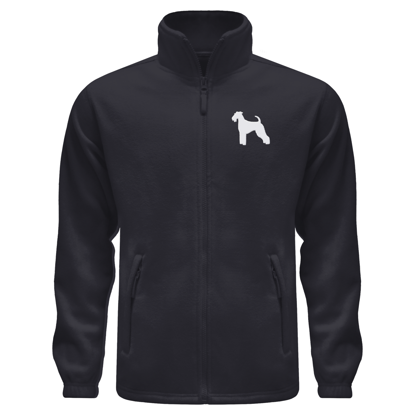 Airedale Terrier-Silhouette - Fleece Jacket