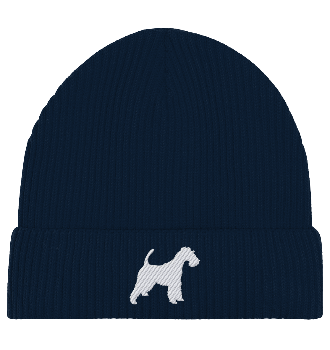 Drahthaar Foxterrier Terrier-Silhouette - Organic Fisherman Beanie
