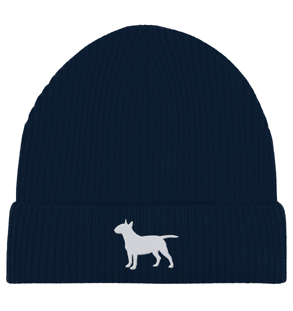 Bull Terrier-Silhouette - Organic Fisherman Beanie