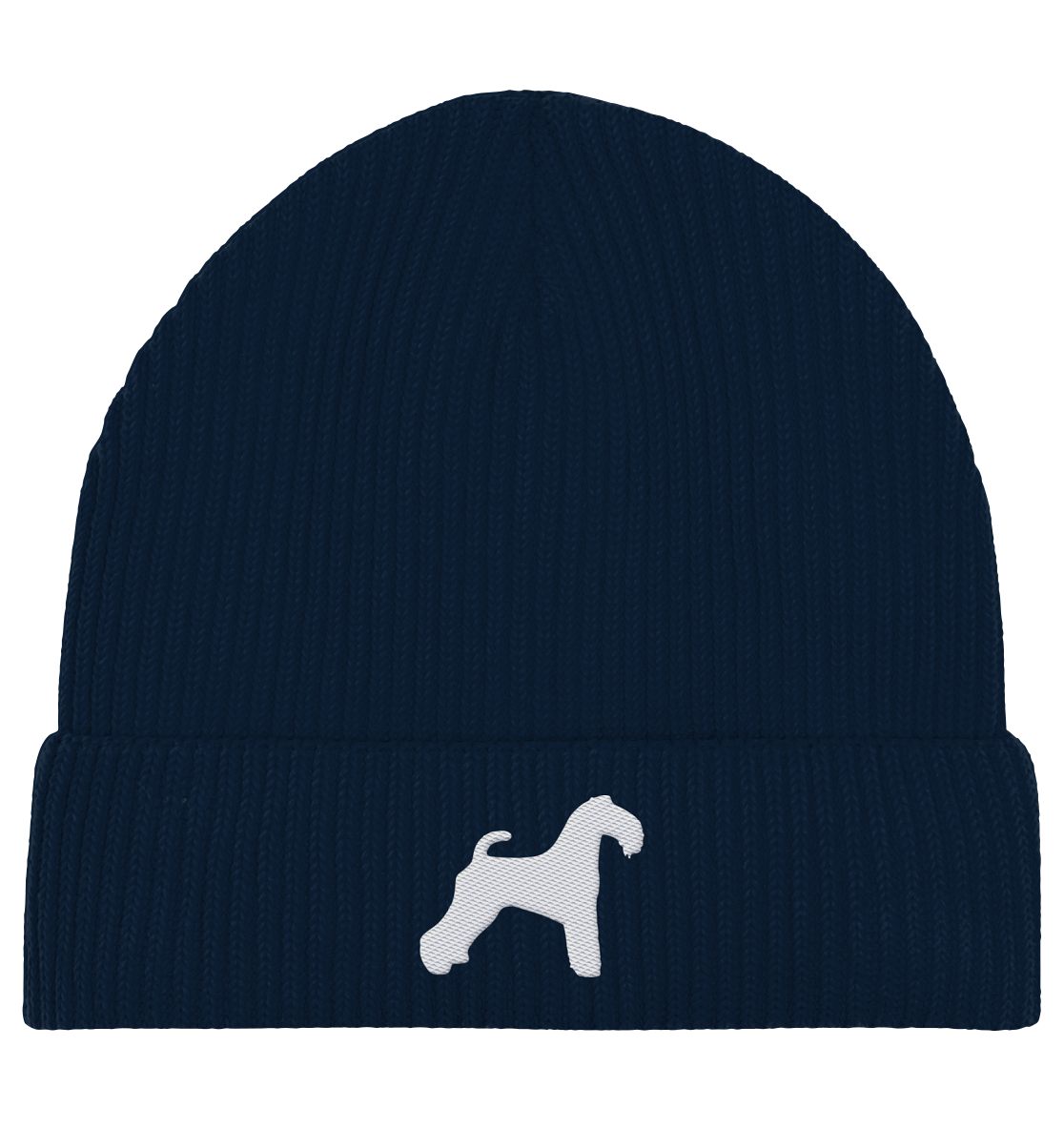 Kerry Blue Terrier-Silhouette - Organic Fisherman Beanie