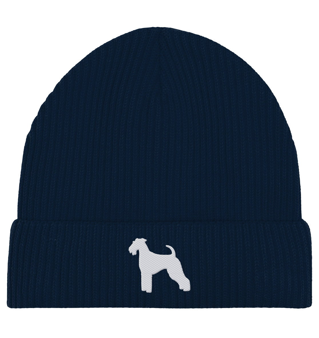 Airedale Terrier-Silhouette - Organic Fisherman Beanie