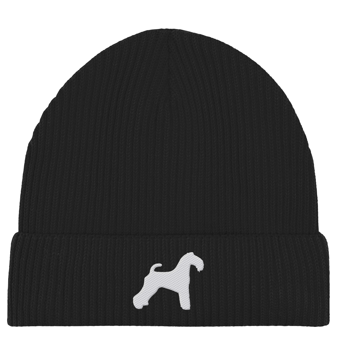 Kerry Blue Terrier-Silhouette - Organic Fisherman Beanie