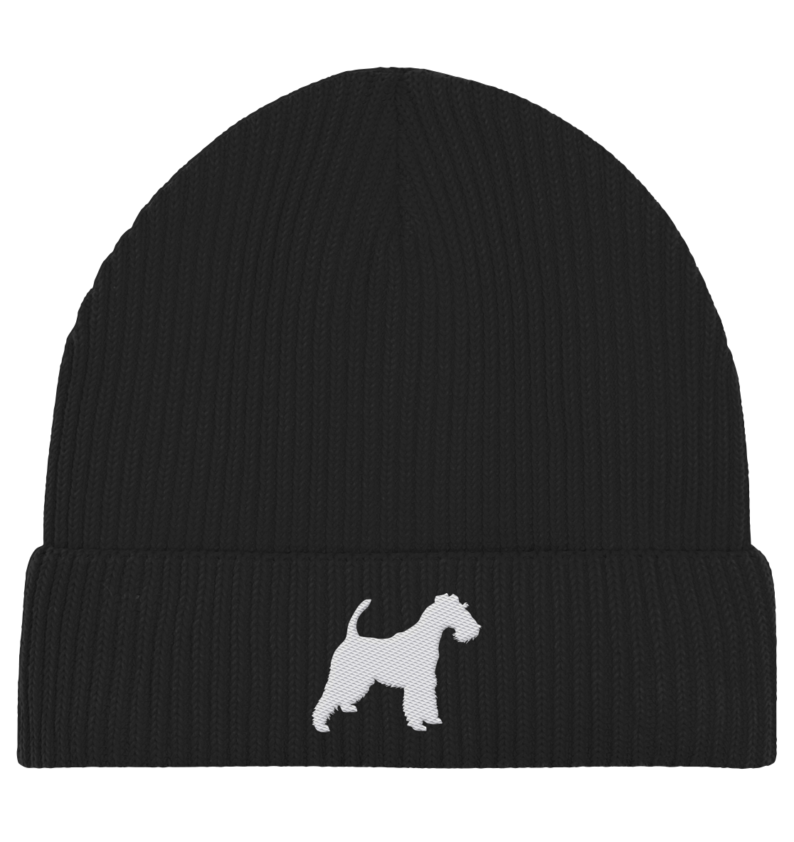 Drahthaar Foxterrier Terrier-Silhouette - Organic Fisherman Beanie