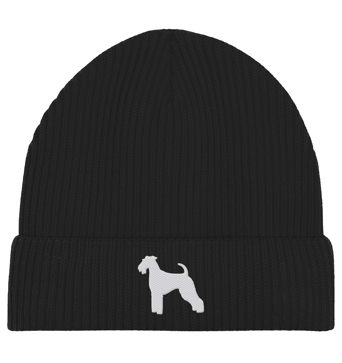 Airedale Terrier-Silhouette - Organic Fisherman Beanie