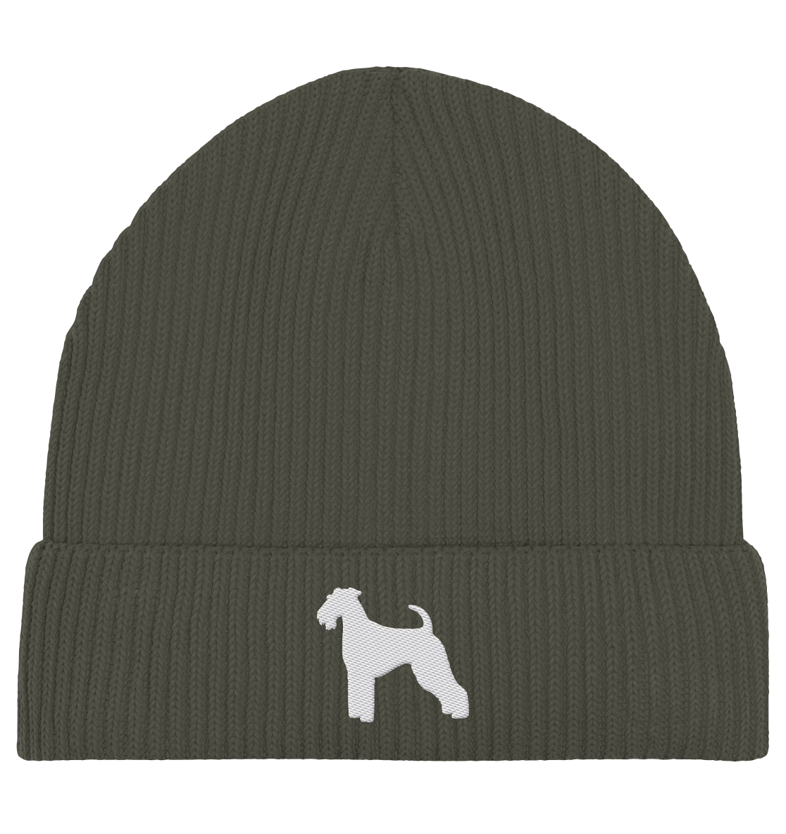 Airedale Terrier-Silhouette - Organic Fisherman Beanie