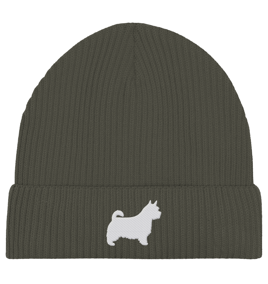 Norwich Terrier-Silhouette - Organic Fisherman Beanie