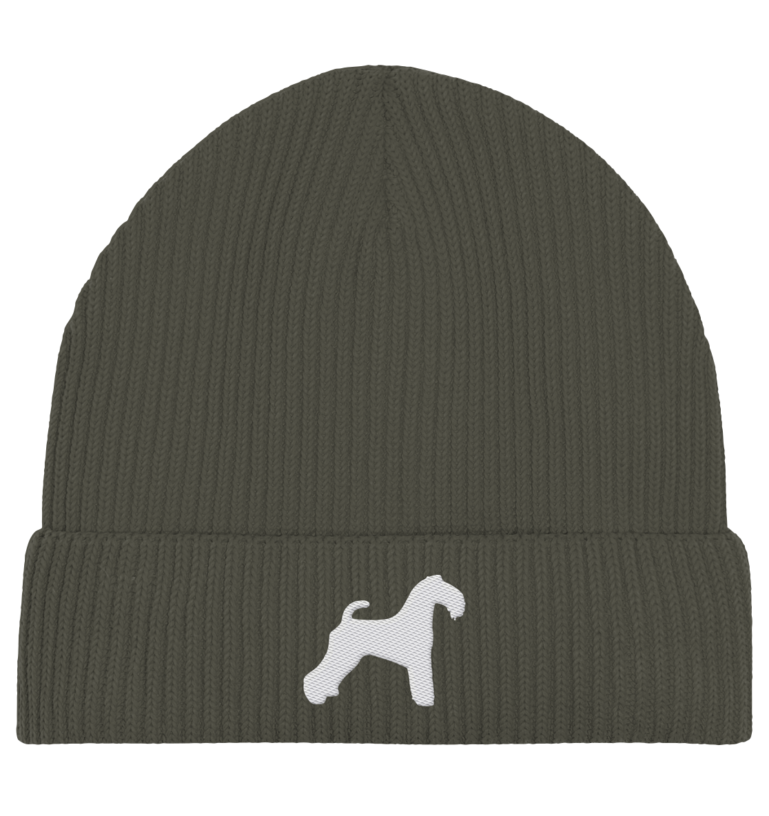 Kerry Blue Terrier-Silhouette - Organic Fisherman Beanie