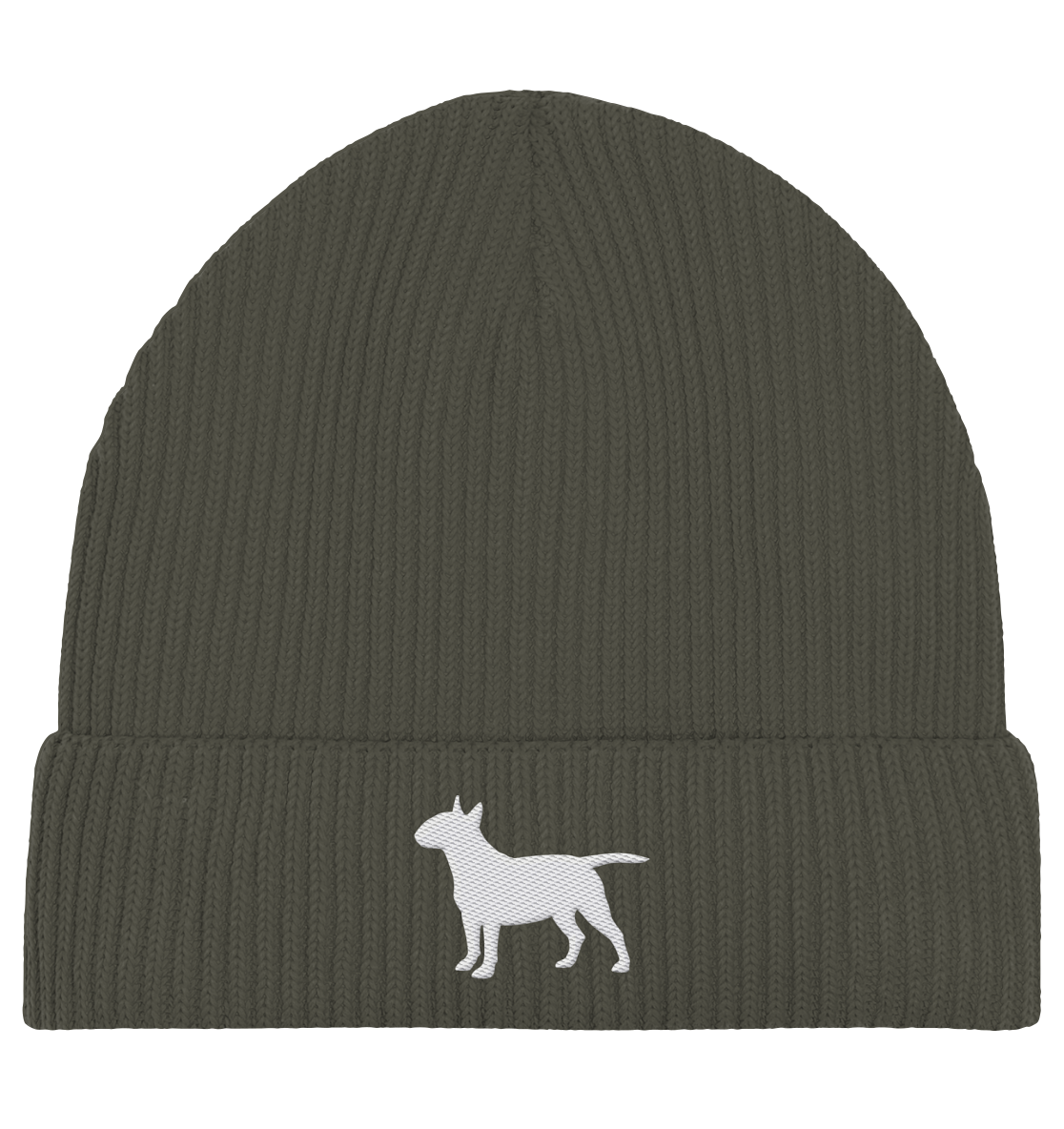 Bull Terrier-Silhouette - Organic Fisherman Beanie