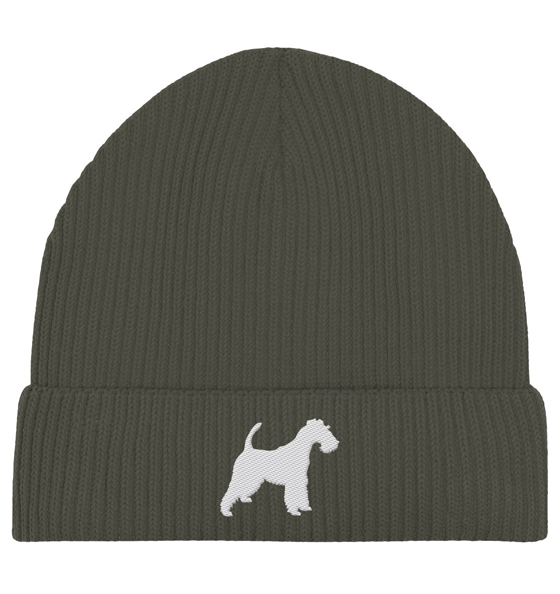Drahthaar Foxterrier Terrier-Silhouette - Organic Fisherman Beanie