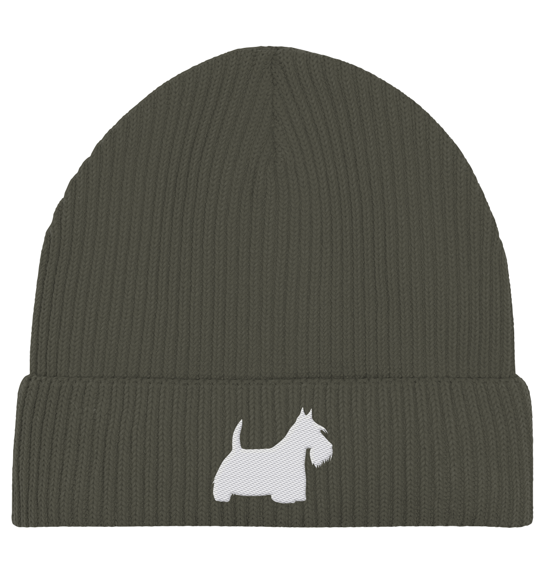 Scottish Terrier-Silhouette - Organic Fisherman Beanie