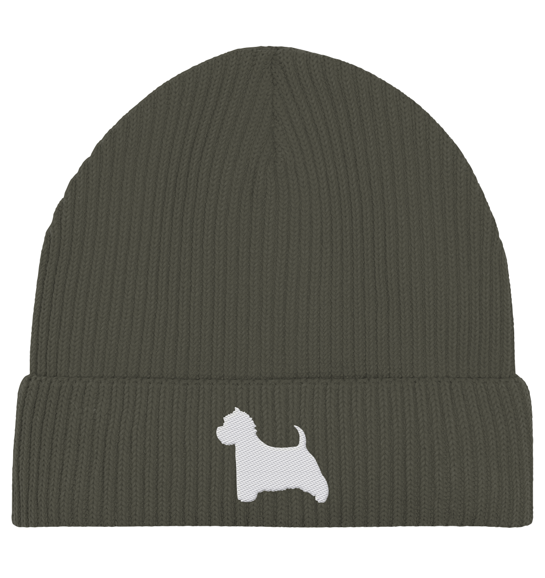 West Highland White Terrier-Silhouette - Organic Fisherman Beanie