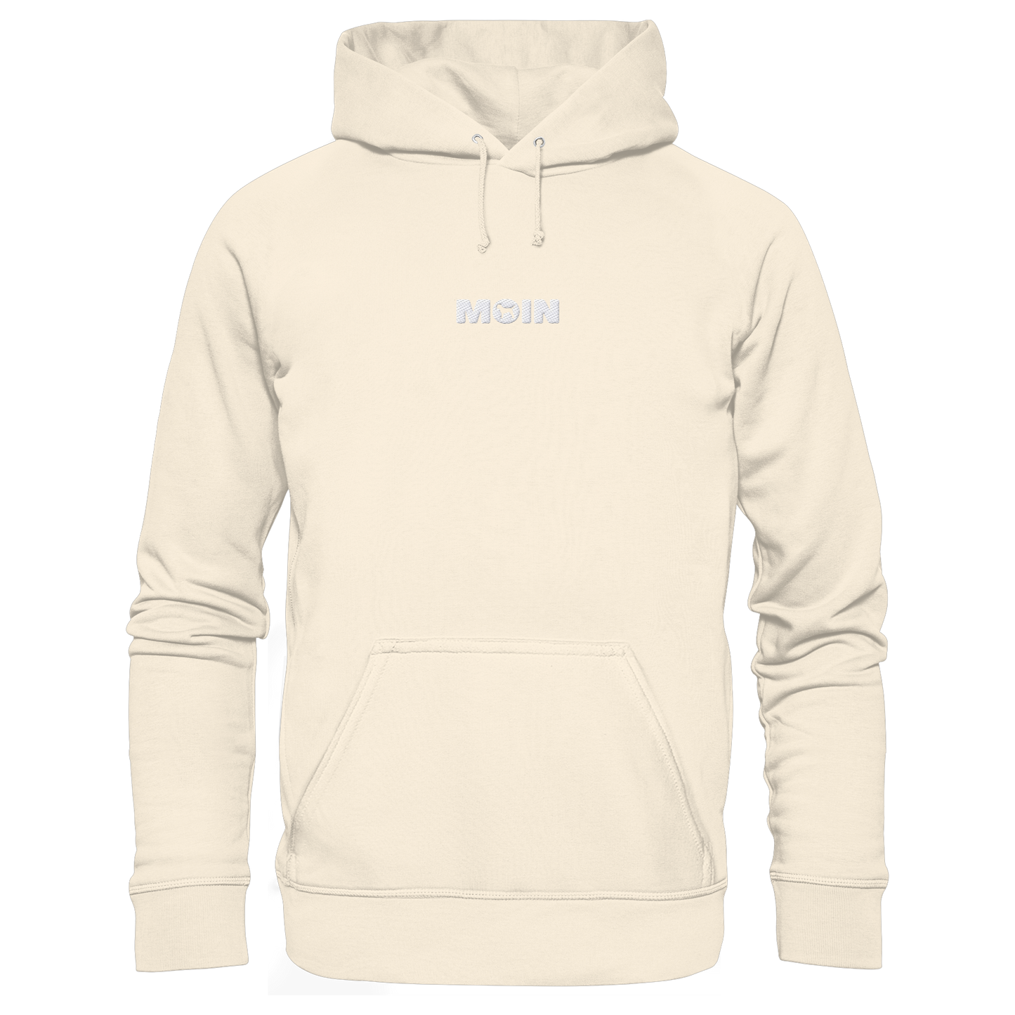 Moin mit Border Terrier gestickt - Organic Hoodie