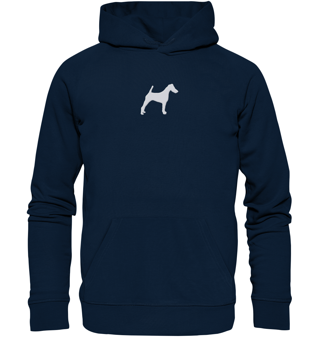 Glatthaar Foxterrier Terrier-Silhouette - Organic Hoodie (Stick)