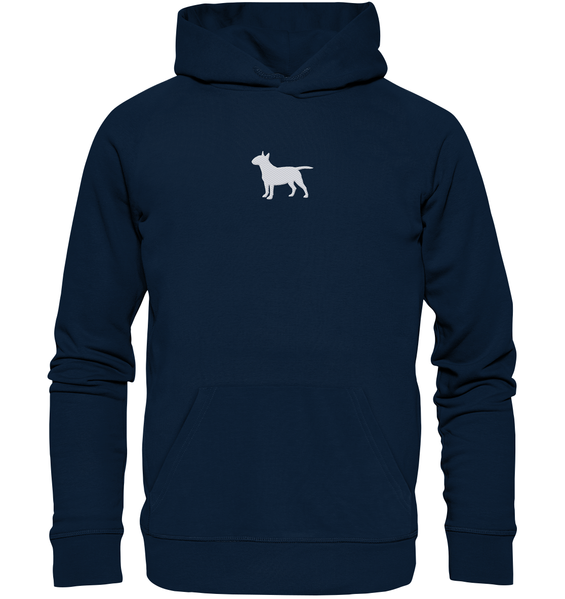 Bull Terrier-Silhouette - Organic Hoodie (Stick)