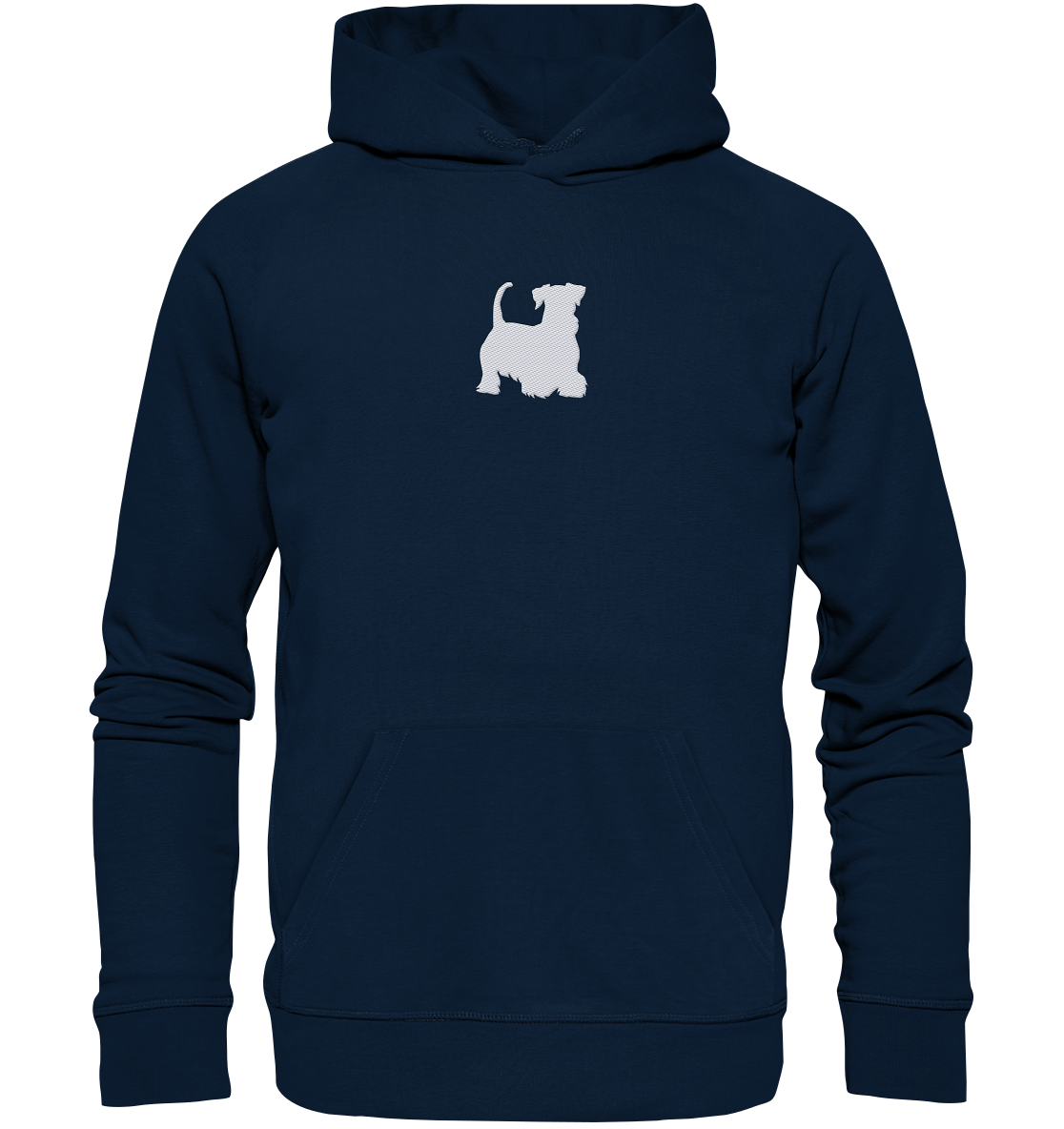 Cesky Terrier-Silhouette - Organic Hoodie (Stick)