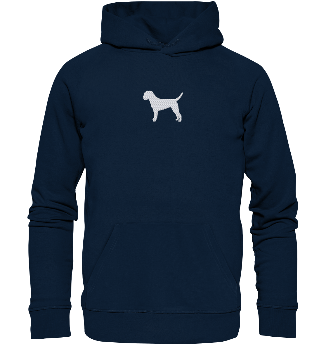 Border Terrier-Silhouette - Organic Hoodie (Stick)