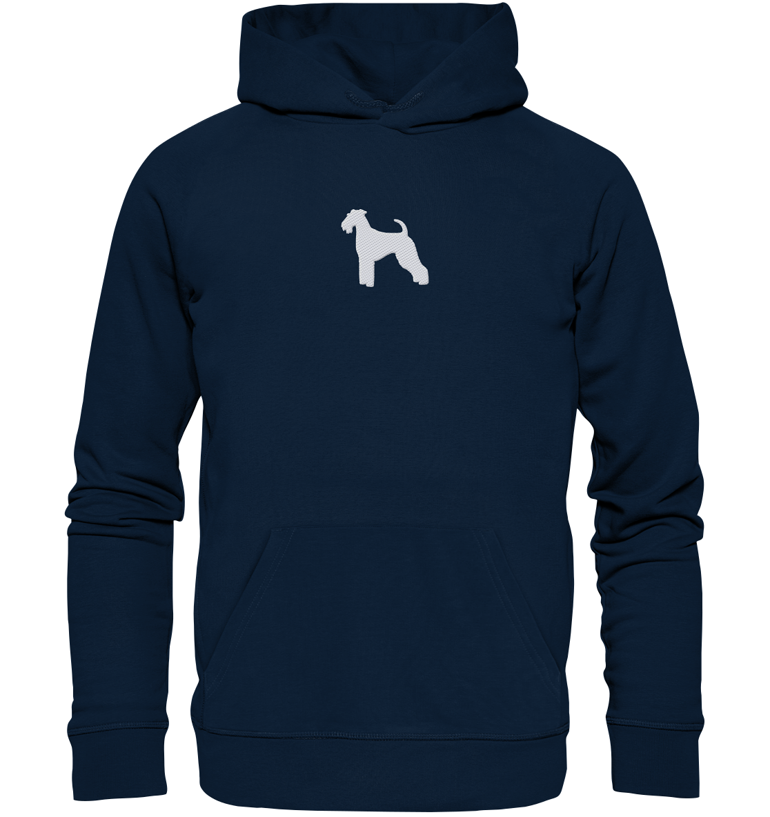 Airedale Terrier-Silhouette - Organic Hoodie (Stick)