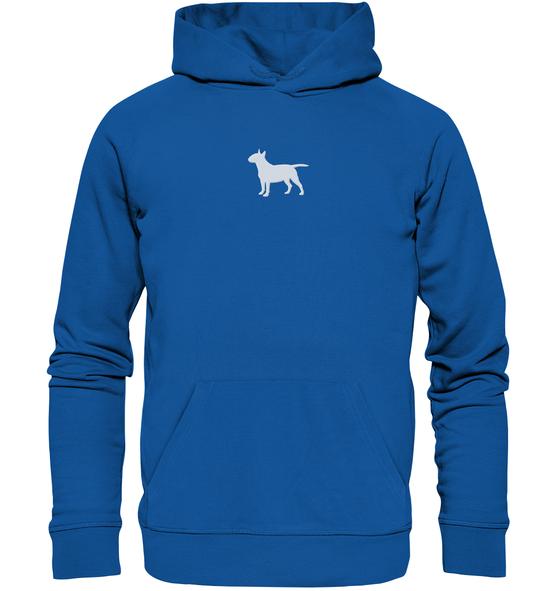 Bull Terrier-Silhouette - Organic Hoodie (Stick)