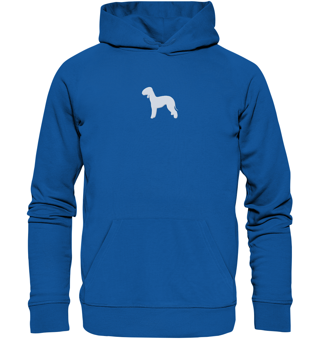 Bedlington Terrier-Silhouette - Organic Hoodie (Stick)