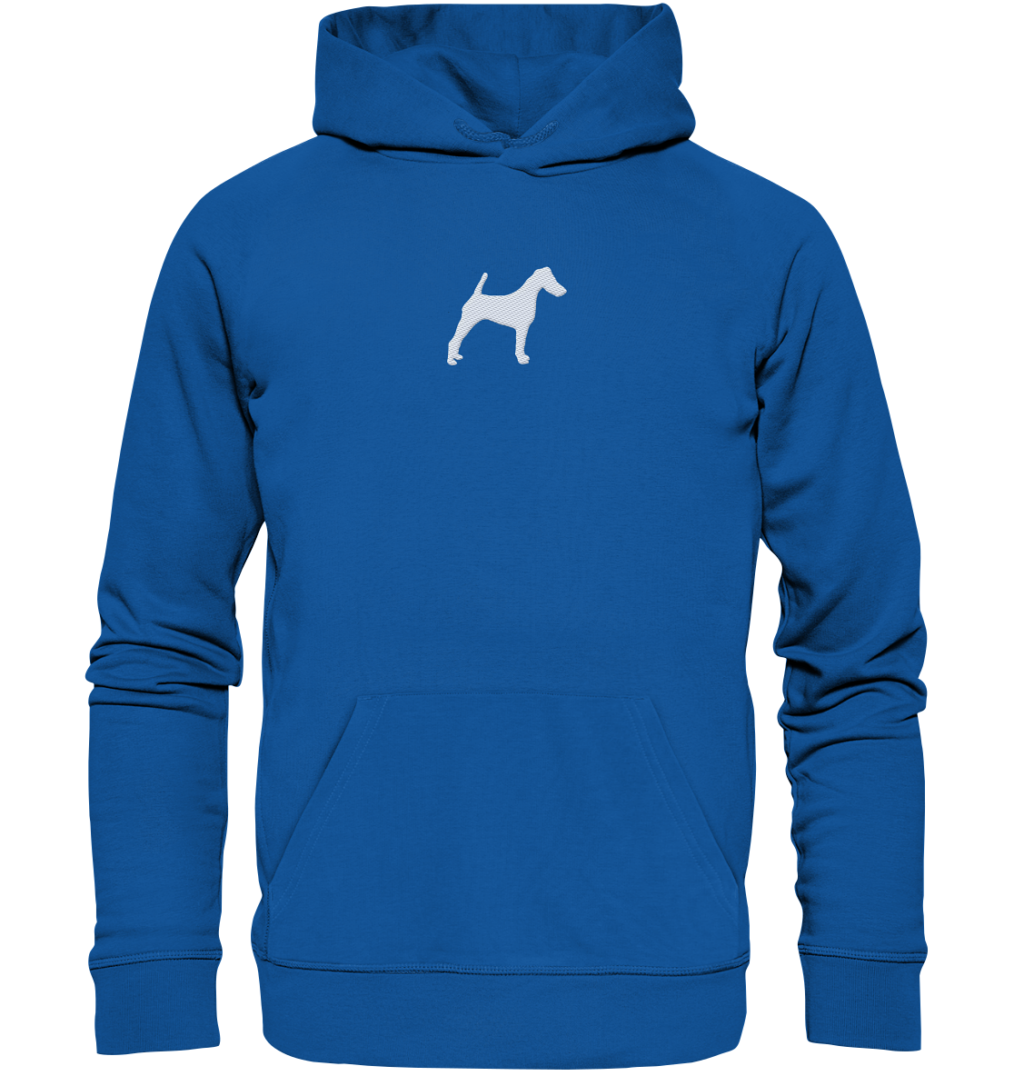 Glatthaar Foxterrier Terrier-Silhouette - Organic Hoodie (Stick)