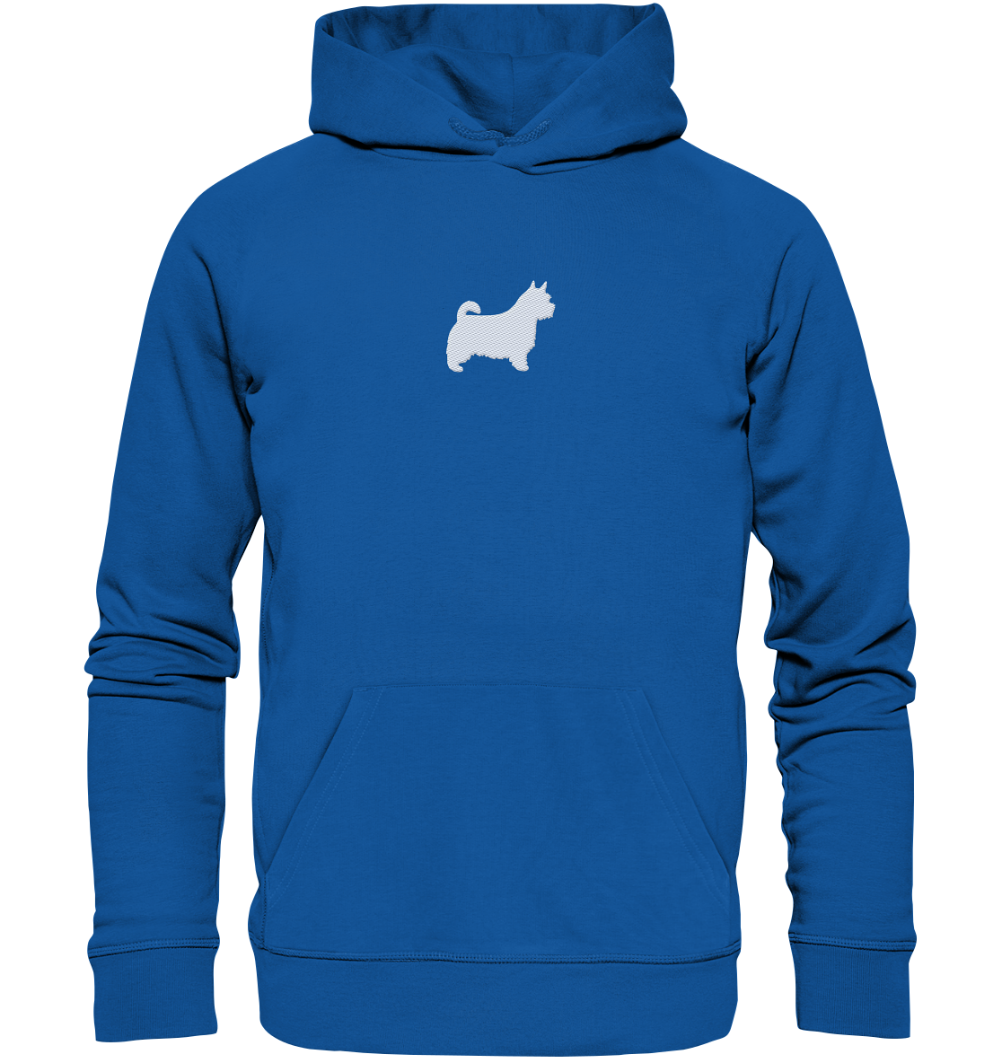 Norwich Terrier-Silhouette - Organic Hoodie (Stick)