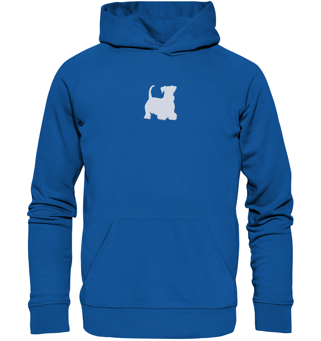 Cesky Terrier-Silhouette - Organic Hoodie (Stick)
