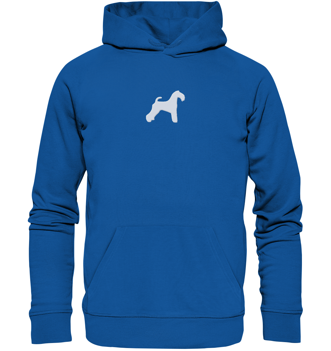 Kerry Blue Terrier-Silhouette - Organic Hoodie (Stick)
