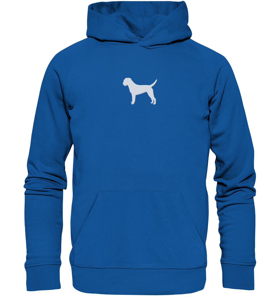 Border Terrier-Silhouette - Organic Hoodie (Stick)