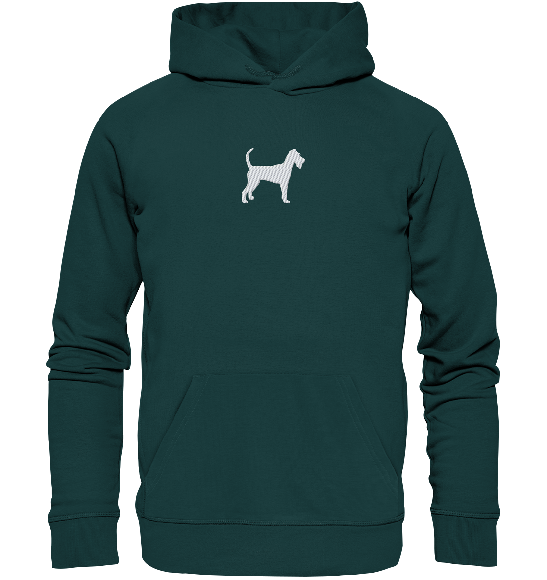 Irish Terrier-Silhouette - Organic Hoodie (Stick)