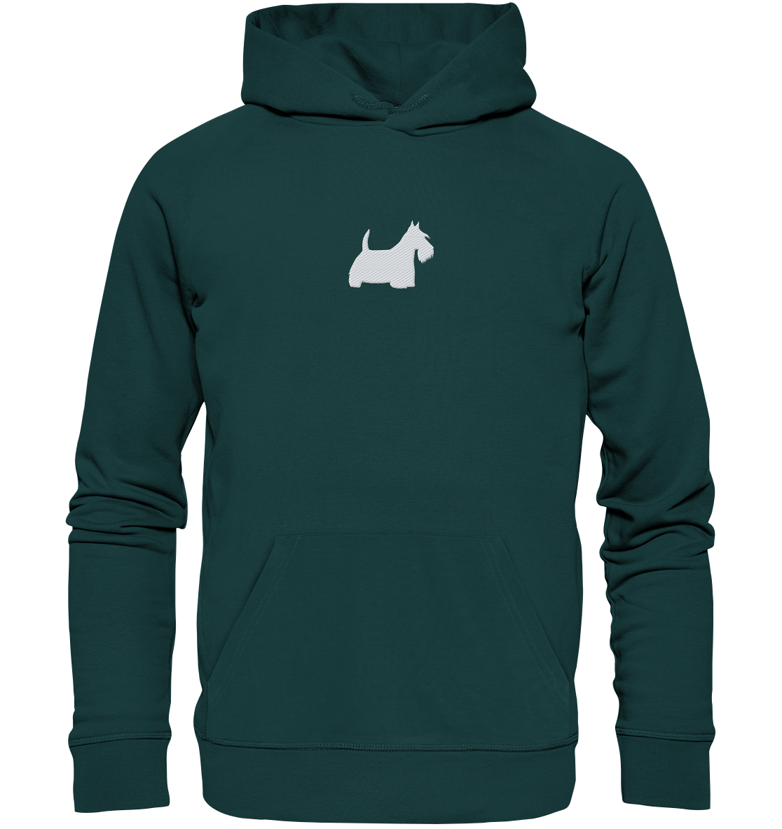 Scottish Terrier-Silhouette - Organic Hoodie (Stick)