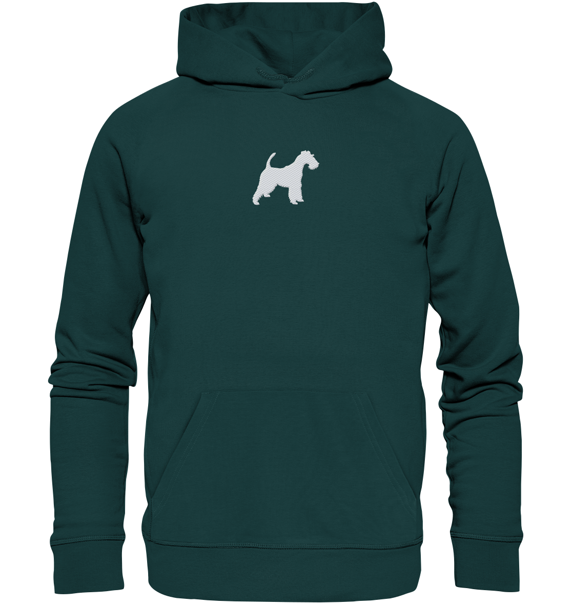 Drahthaar Foxterrier Terrier-Silhouette - Organic Hoodie (Stick)