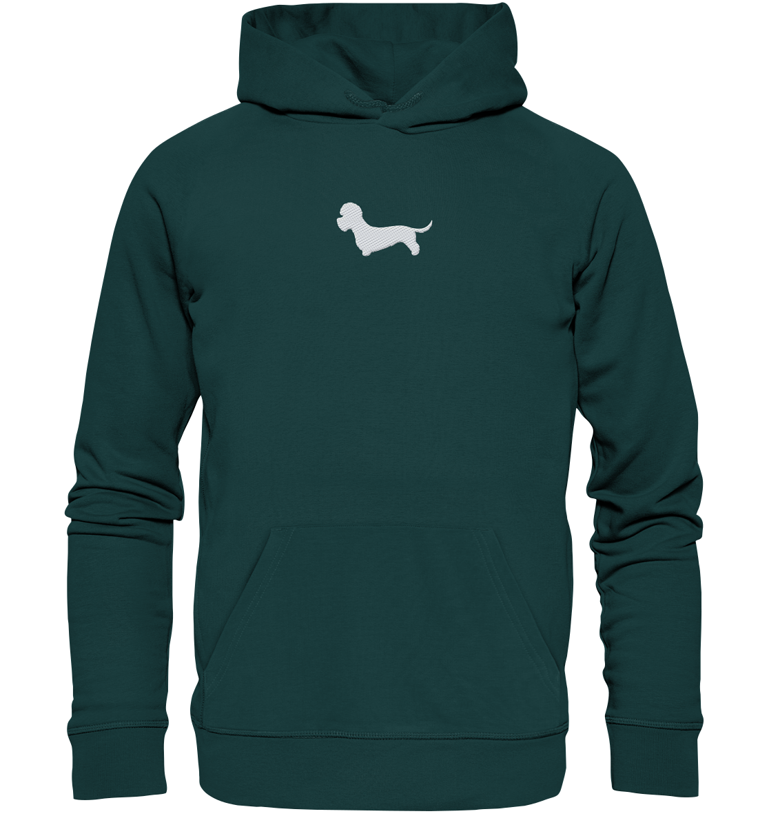 Dandie Dinmont Terrier-Silhouette - Organic Hoodie (Stick)