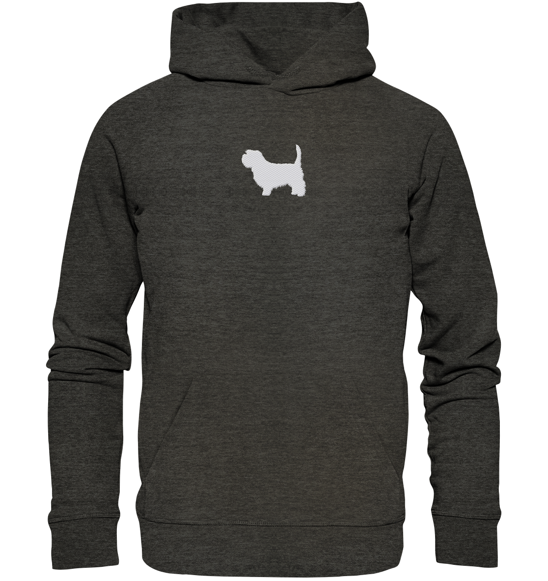 Irish Glen of Imaal Terrier-Silhouette - Organic Hoodie (Stick)