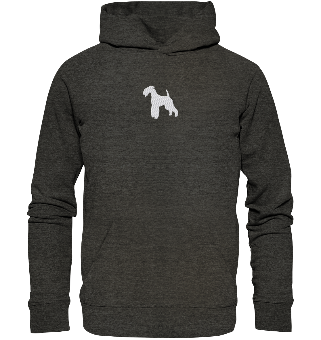 Lakeland Terrier-Silhouette - Organic Hoodie (Stick)