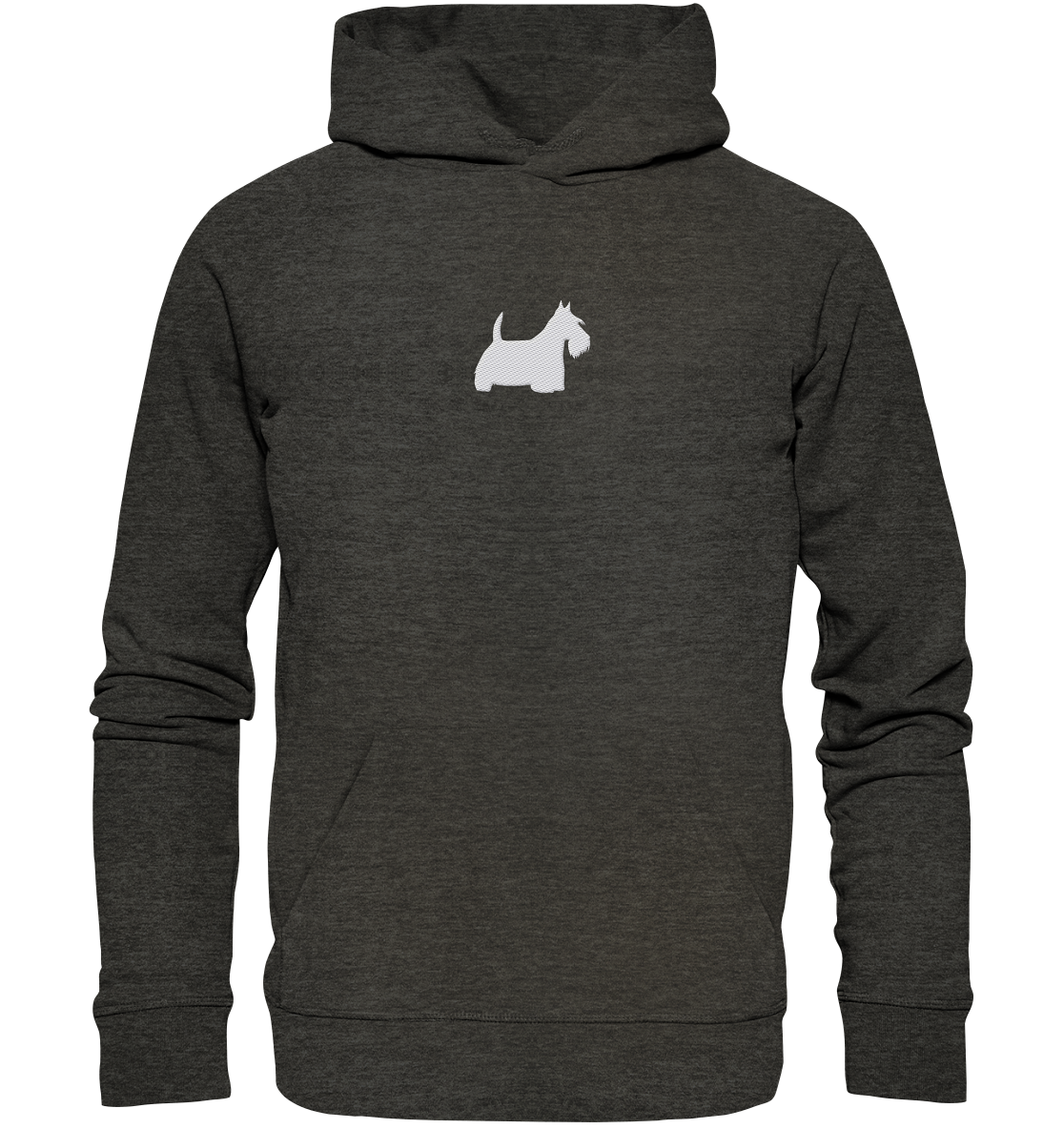 Scottish Terrier-Silhouette - Organic Hoodie (Stick)