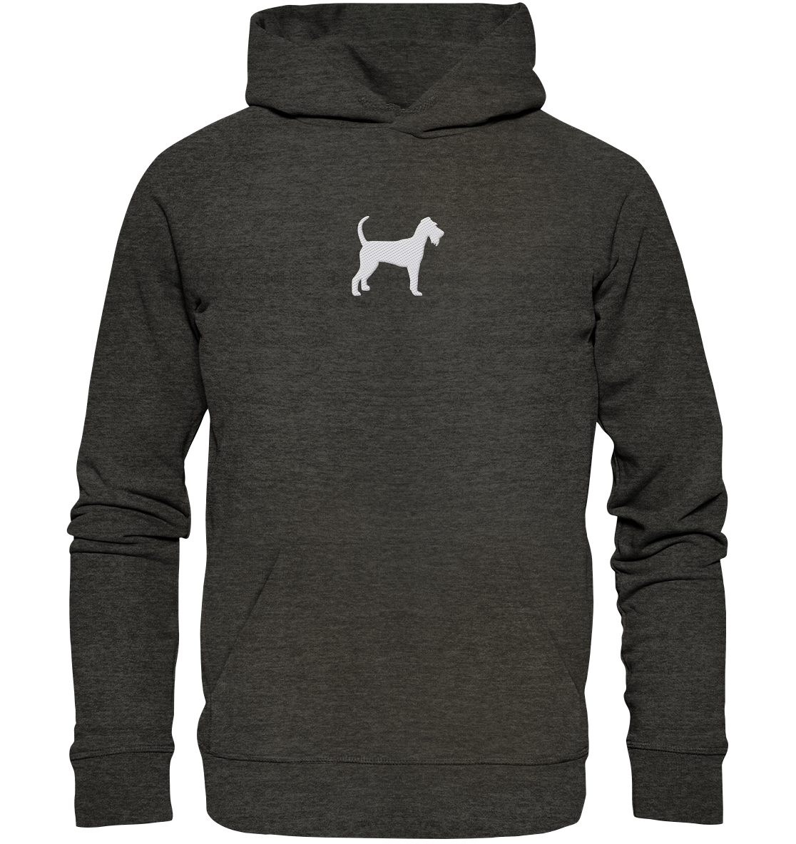 Irish Terrier-Silhouette - Organic Hoodie (Stick)