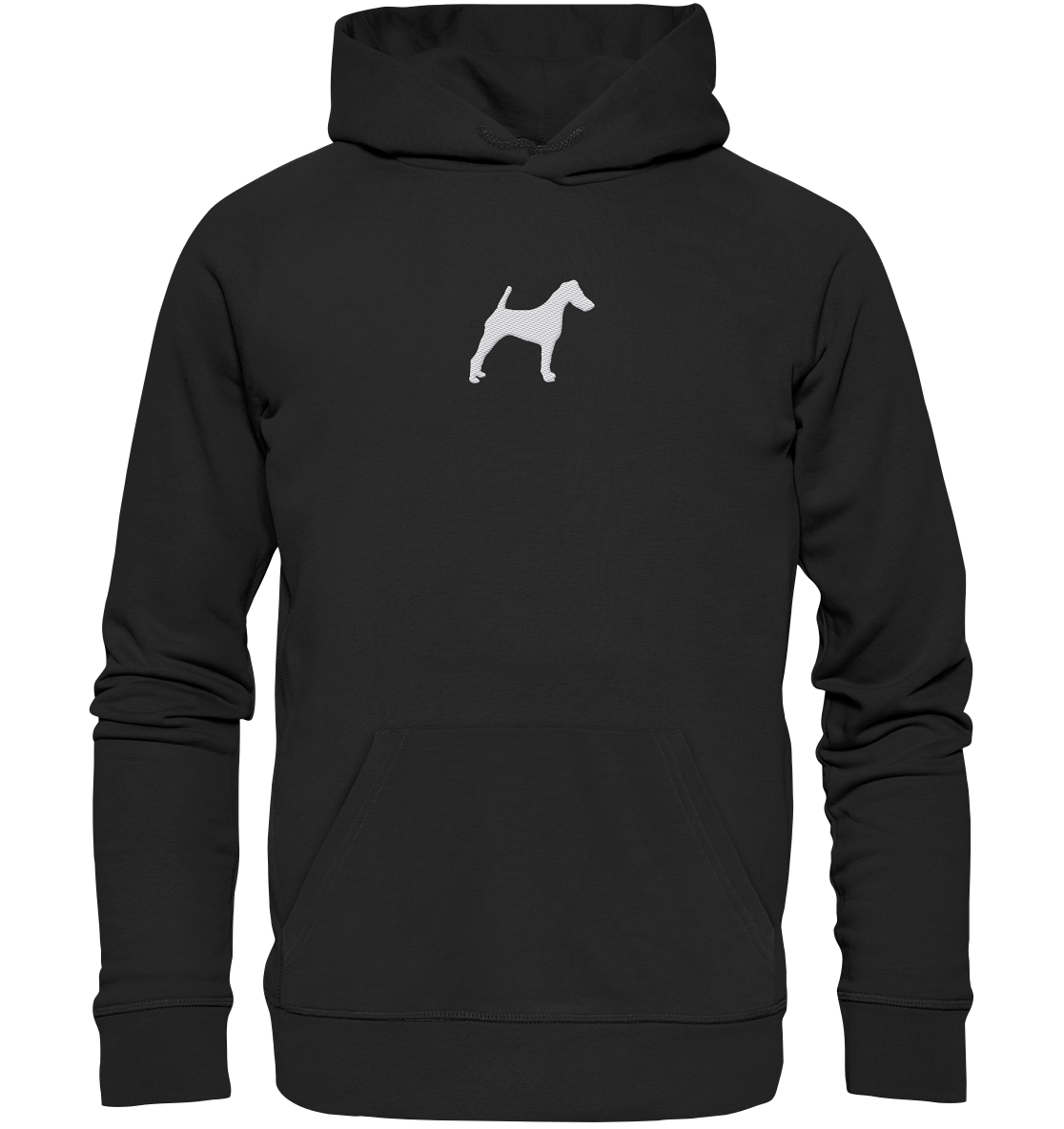 Glatthaar Foxterrier Terrier-Silhouette - Organic Hoodie (Stick)