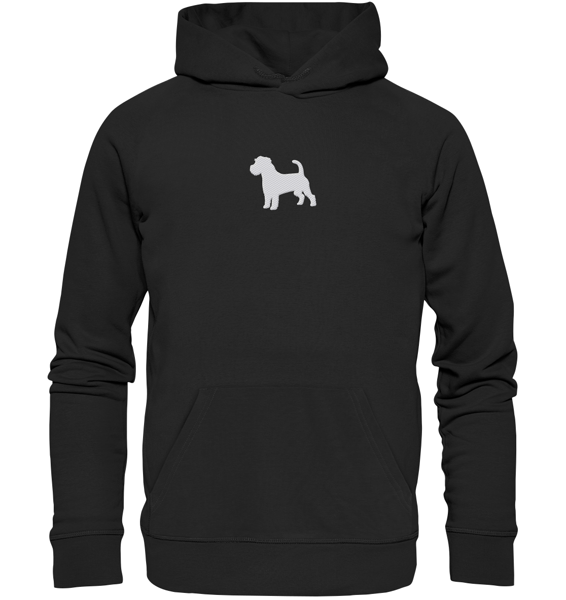 Jack Russell Terrier-Silhouette - Organic Hoodie (Stick)
