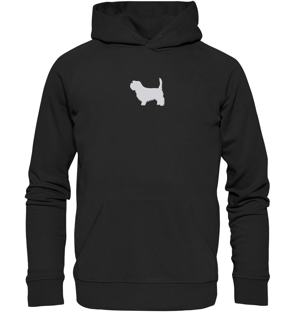 Irish Glen of Imaal Terrier-Silhouette - Organic Hoodie (Stick)