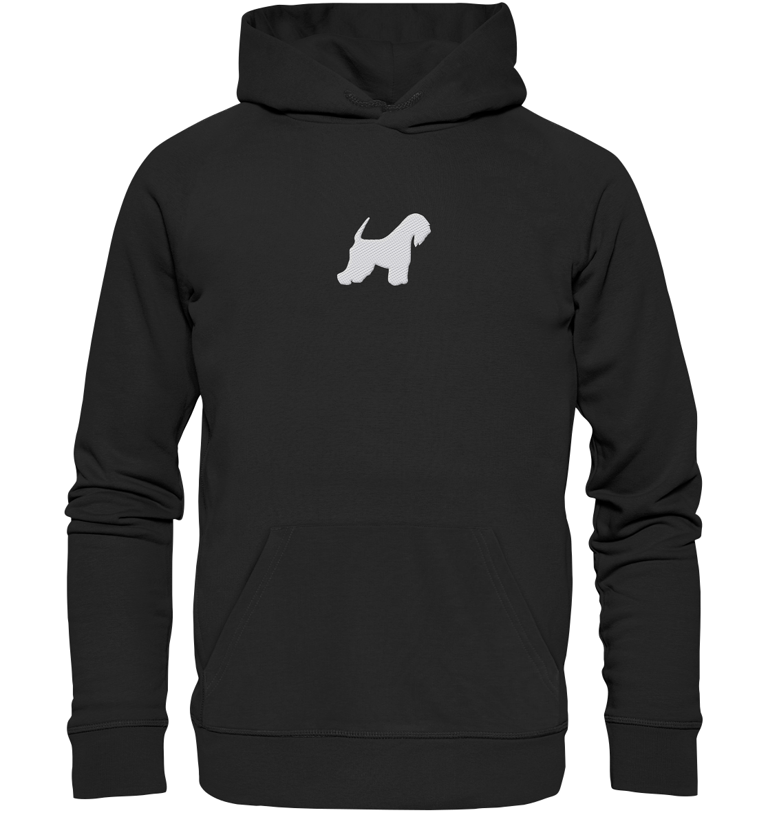 Irish Soft Coated Wheaten Terrier-Silhouette - Organic Hoodie (Stick)