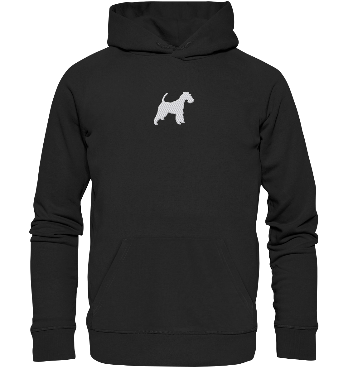 Drahthaar Foxterrier Terrier-Silhouette - Organic Hoodie (Stick)