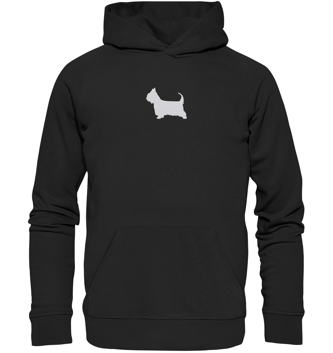 Australian Silky Terrier-Silhouette - Organic Hoodie (Stick)
