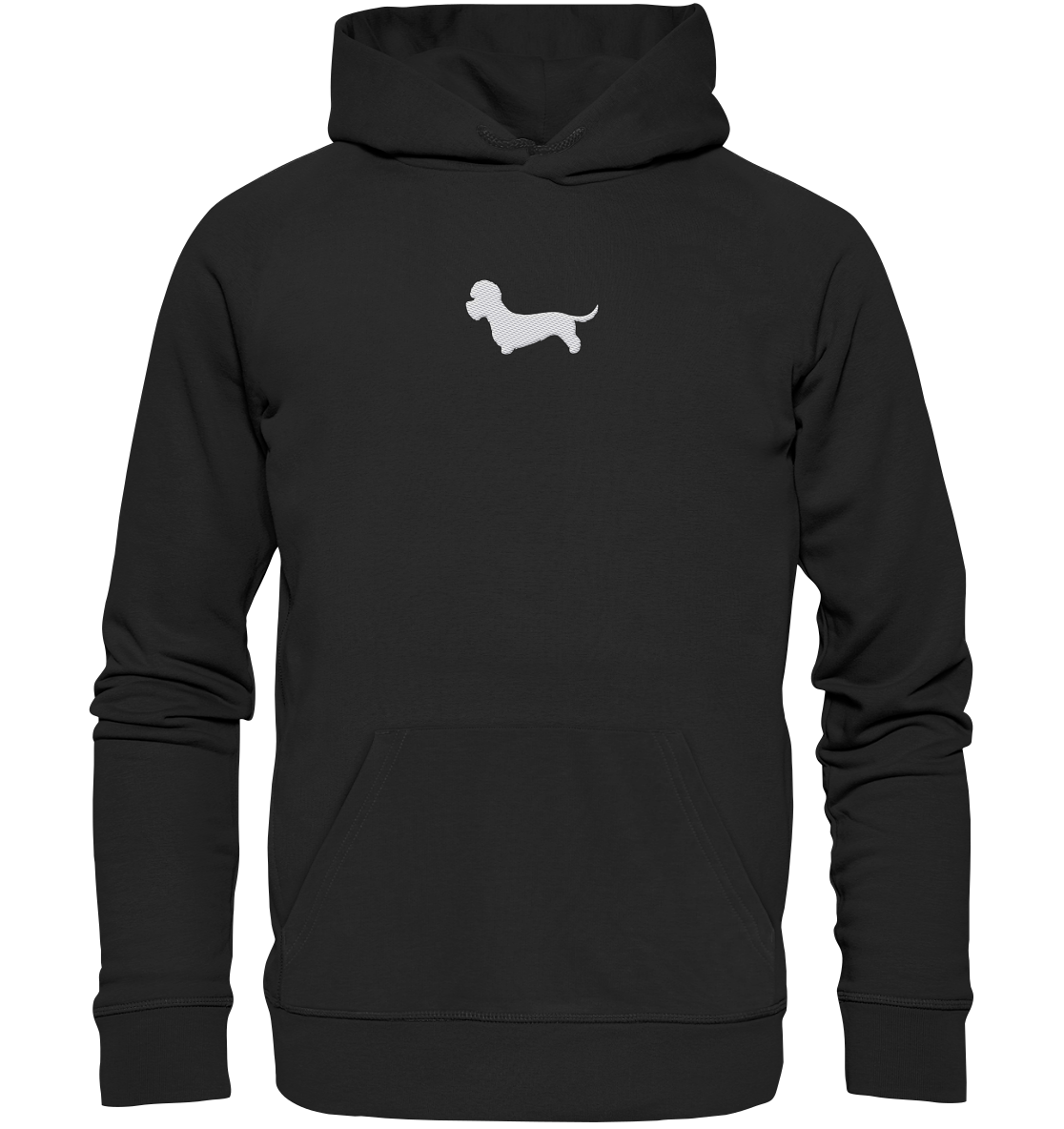 Dandie Dinmont Terrier-Silhouette - Organic Hoodie (Stick)