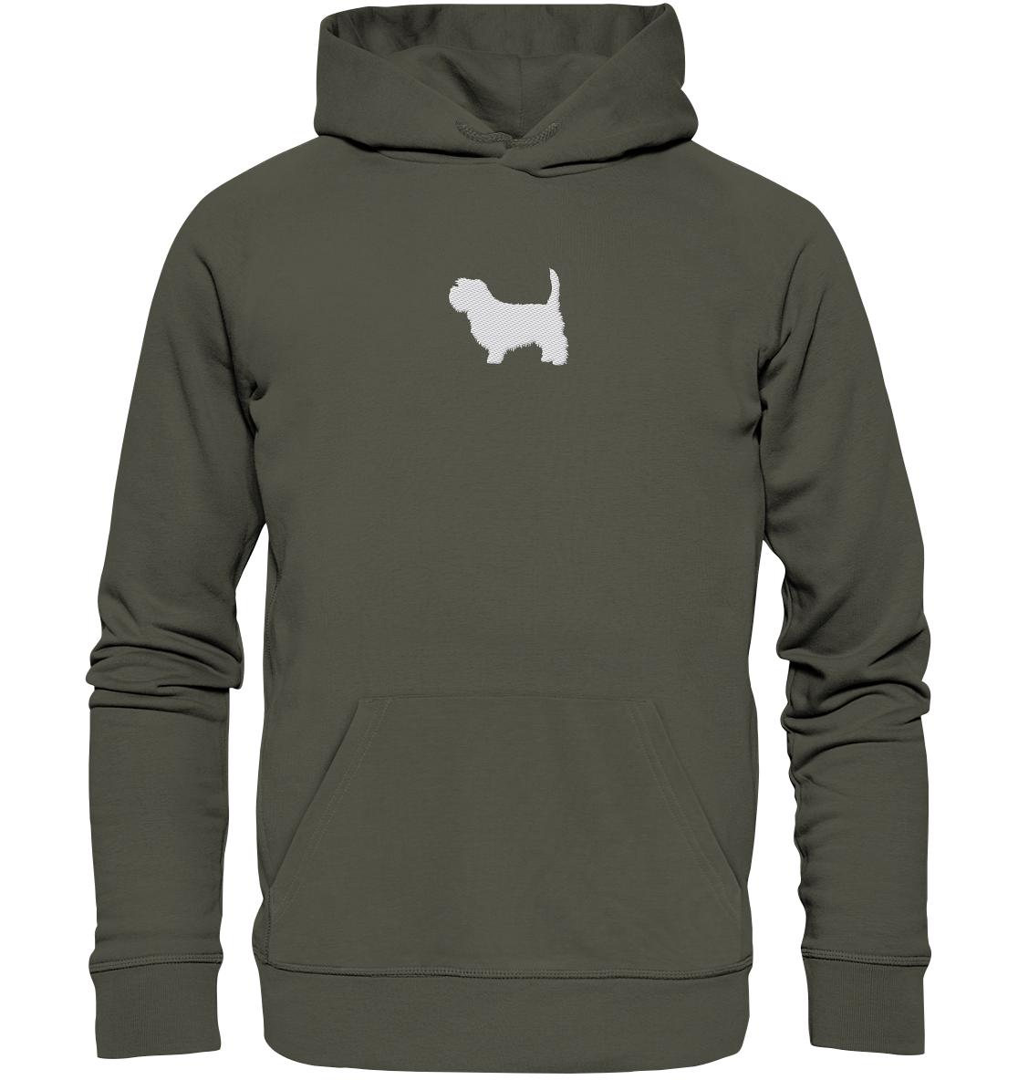 Irish Glen of Imaal Terrier-Silhouette - Organic Hoodie (Stick)