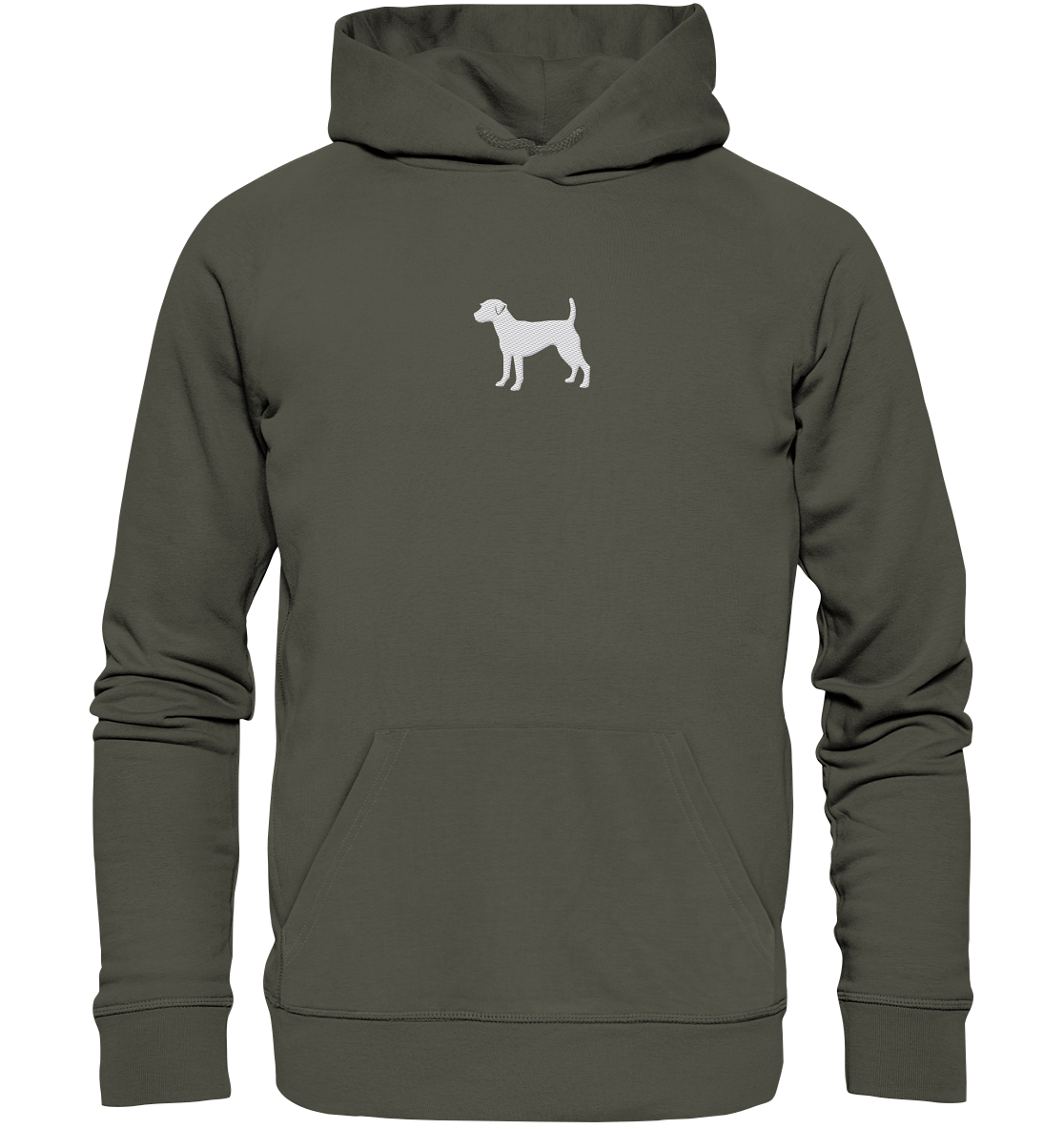 Parson Russell Terrier-Silhouette - Organic Hoodie (Stick)