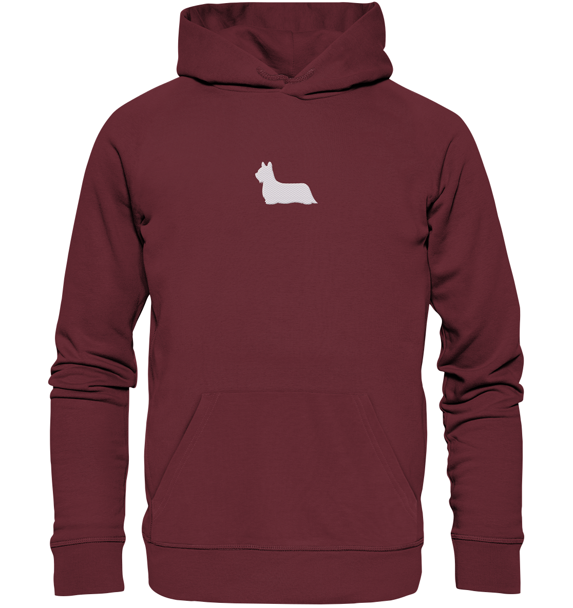 Skye Terrier-Silhouette - Organic Hoodie (Stick)