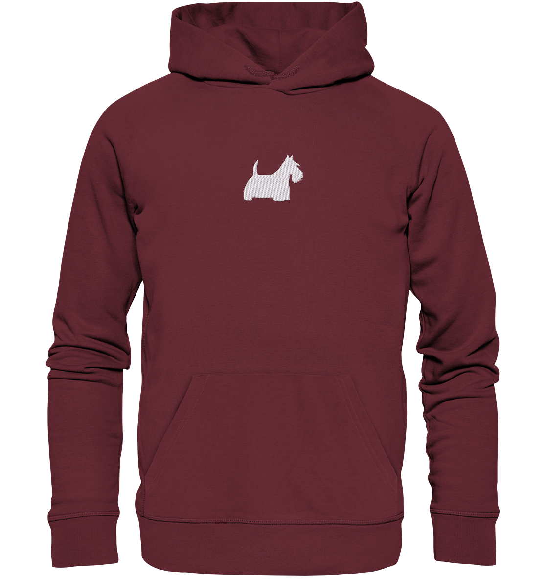 Scottish Terrier-Silhouette - Organic Hoodie (Stick)