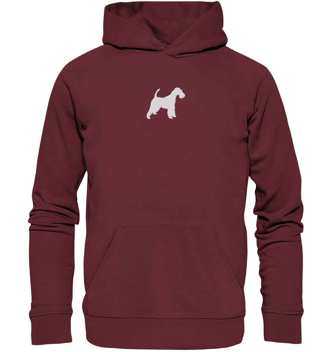 Drahthaar Foxterrier Terrier-Silhouette - Organic Hoodie (Stick)